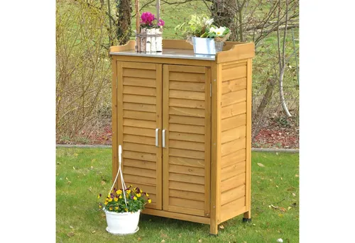 dazikemo Geräteschrank Gartenschrank braun in braun von dazikemo