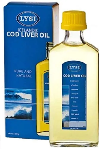 Produktbild Lysi Fisch Kabeljau Lebertran Natürlichem Geschmack 240 ml Flüssiger Zusatz aus Island