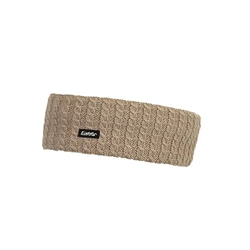 EISBÄR Damen Stirnband Selina Small - Stirnband mit dezentem Zopfmuster, 7,5 cm hoch, aus atmungsaktivem Merinowolle-Polyacryl-Mix und kuscheligem Fleece-Innenband für optimale Wärme.