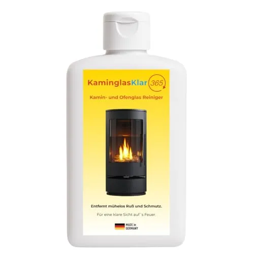 KaminglasKlar365 Kamin- und Ofenglas Reiniger, 500 ml, Rußentferner für Kaminglas