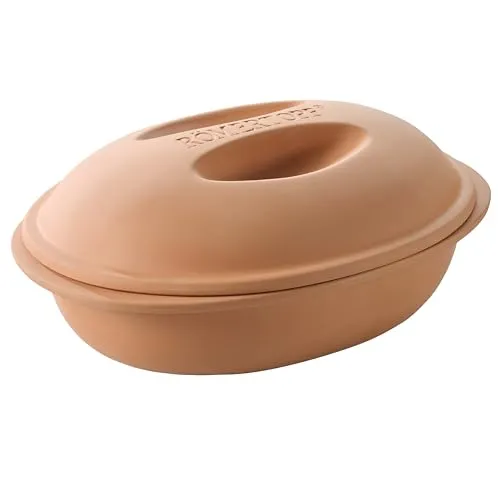 Römertopf 2tlg. Set: Terrakotta-Bräter 2,4 l mit Deckel von Romertopf