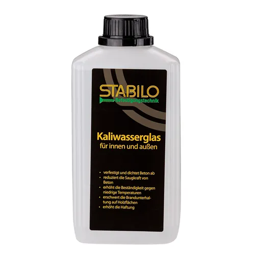 STABILO Befestigungstechnik Stabilo Kaliwasserglas 1 L - Versiegelung, Oberflächenbehandlung, Grundierung - langlebig, wasserabweisend, vielseitig einsetzbar - Holz, Stein, Bau, Renovierung, DIY 770396