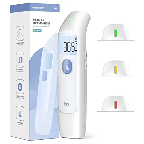 Fieberthermometer kontaktlos für Erwachsene, Kinder und Babys - Digital - Sonstige Kategorie, berührungslos mit Fieberalarm und hoher Genauigkeit für schnelle Temperaturmessungen bei der ganzen Familie.