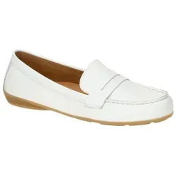 Gabor Mokassins Damen 31373534383236 Weiß 38 1/2 EU - Slipper & Loafer - Bequeme Gabor Mokassins aus hochwertigem Glattleder mit herausnehmbarer, gepolsterter Sohle für optimalen Tragekomfort und eleganten Stil.