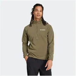 ADIDAS TERREX MT ESS HZ FL Fleecejacke für Herren - Funktionsjacken aus 100% Polyester, perfekt für sportliche Aktivitäten und angenehm warm in der Farbe Olive Strata.