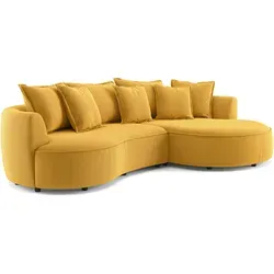 3-Sitzer Sofa Samt Marmolada mit linker Ottomane von Roller