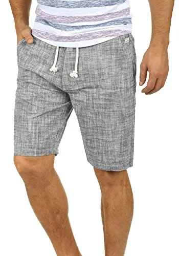 Blend BHBones Herren Shorts - Stilvolle Bermuda in Leinen-Optik - Herren-Shorts aus 100% Baumwolle mit elastischem Gummibund, ideal für Freizeit und Strand – bequem, nachhaltig und vielseitig kombinierbar.