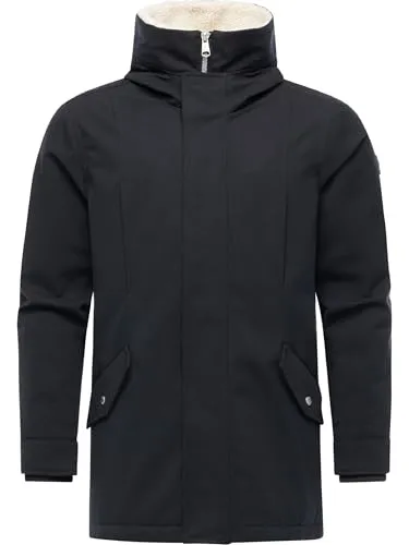 Ragwear Herren Parka Mr Cany YOUMODO Black 3XL - Sportiv-urbaner Parka für Herren mit wasserdichtem Material (Wassersäule 15.000 mm) und Kunstpelz-Applikationen. Ideal für kalte Wintertage – kombiniert Stil und Funktionalität mit praktischen Innentaschen und abnehmbaren Rucksackträgern.
