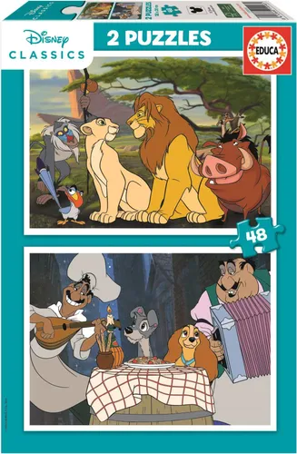Educa - Puzzle 2x48 Disney Animals - 40-99 dielov