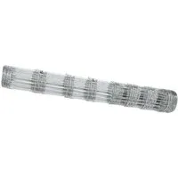 vidaXL Wildzaun Grau 1 x 10 m aus Stahl - Weidezäune - Robuster und langlebiger Stahlzaun für Gärten und Terrassen, modernes Design für eine ansprechende und sichere Außenbarriere.