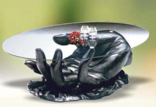 Produktbild Casa Padrino Designer Couchtisch Hand Schwarz 89 x 60 x H43,5 cm