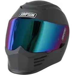 Simpson Speed ECE 22.06 Integralhelm Solid schwarz matt Gr. L 59/60 - Motorradhelm mit ECE 22.06 Sicherheitsstandard, exzellenter Belüftung und geliefert mit klarem sowie stark getöntem Visier für optimale Sicht.