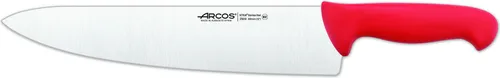 Kochmesser Arcos Farbe - Prof 290922 Edelstahl Nitrum und mango ergonomische rote Polypropylenklinge und 30 cm Klinge, Vitrine
