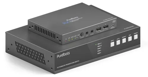 Purelink 18Gbps USB-C KVM-Switcher mit Dante und Multiview