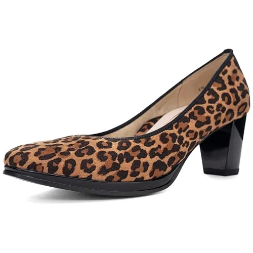 Ara Damen Pumps Orly in Braun, Größe 41,5 EU - Elegante Pumps mit Animal Print, ideal für festliche Anlässe. Aus hochwertigem Synthetik und mit komfortablem Leder-Innenfutter. Der Trichterabsatz sorgt für einen stilvollen Auftritt.
