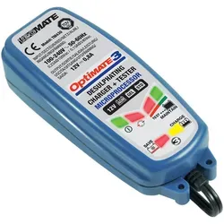 OptiMate 3 SAE Batterieladegerät - Autobatterien, vollautomatisches 5-Phasen-Ladegerät für 12V Batterien von 2Ah bis 30Ah, ideal für eine lange Lebensdauer der Batterie.