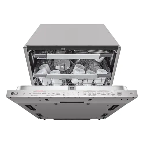 LG DB475TXS Unterputz Spülmaschine 60CM - Energieeffiziente Geschirrspülmaschine mit 14 Maßgedecken, perfekt für moderne Küchen und smartes Home Management dank WiFi-Funktion.