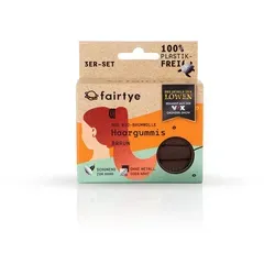 fairtye Haargummi braun - 3er-Set