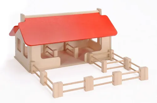 Bätz Holzspielwaren Bauernhof aus Holz - Spielbauernhof für kreative Kinder, robust und nachhaltig gefertigt