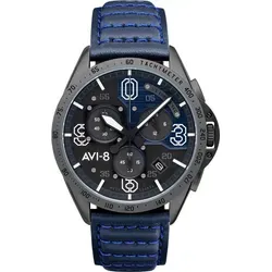 AVI-8 AV-4077-04 Herrenuhr P-51 Mustang Chronograph 43mm 4ATM - Grau