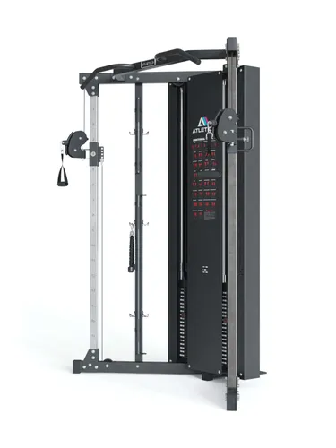 Atletica X-Five Kabelzug Station | Kraftstation für niedrige Decken - Heimtrainingssysteme mit 180kg Steckgewichten, 16 Höhenverstellungen und hochwertigem Seilzug-Mechanismus für ein effektives Oberkörpertraining.