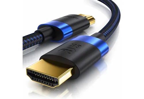 Primewire HDMI-Kabel, 2.1, HDMI Typ A (100 cm), 8K @ 120Hz / 4K @ 240Hz DSC, Ultra High Speed, Nylonummantelung, 1m