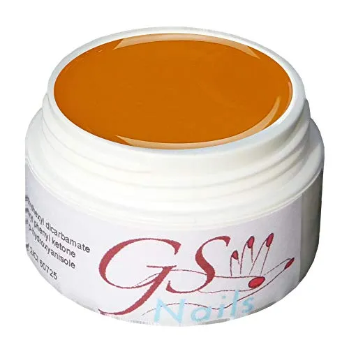 GS-Nails UV Farb-Gel für Nail-Art & Nagel-Design - 5 ml UV-härtendes Cover-Gel - Selbstglättendes Nail-Gel - Pur Cafe au Lait - B4