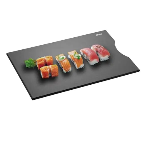 GEFU Schneidebrett SLIZE, nachhaltig aus Holzpapierfaser - Schneidebrett aus 80 % recyceltem Material, farbbeständig und lebensmittelecht, ideal für umweltbewusste Küchen.