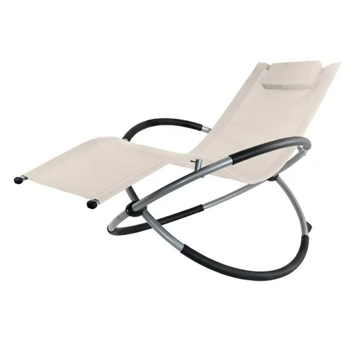 Kingpower Schaukelliege - Faltbare Gartenliege für Entspannung - Ergonomische Schaukelliege für Garten, Balkon oder Pool, belastbar bis 150 kg. Platzsparend faltbar, mit gepolsterten Armlehnen und Nackenkissen für maximalen Komfort.