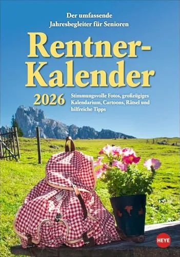Rentnerkalender 2026: Lustiger Wandkalender für Senioren - Humoristischer Kalender mit Platz für Notizen, Kreuzworträtseln und Gesundheitstipps – perfekt für einen unterhaltsamen und organisierten Alltag!