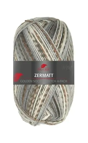 Pro Lana Golden Socks Stretch Zermatt 38904 - Grau/Natur/Beige/Braun