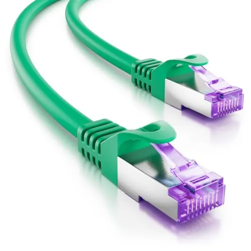 deleyCON 6m CAT7 Netzwerkkabel RJ45 10 Gigabit SFTP PiMF in grün von deleyCON