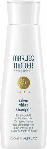 Marlies Möller Specialists Silver Shine Haarshampoo 200 ml - Shampoo für graues, weißes und blondiertes Haar, reduziert Gelbstich und verleiht strahlenden Glanz mit Amethyst und Purple Orchidee.