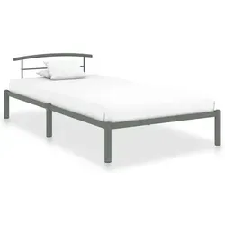 Bettgestell Grau Metall 90x200 cm