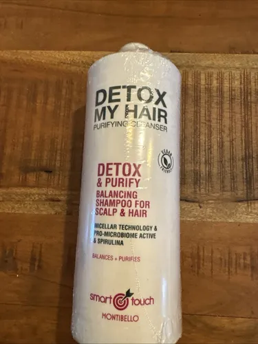 Montibello Smart Touch Detox & Purify Shampoo 1000ml - Professionelles Mizellen-Shampoo für alle Haartypen, entgiftet die Kopfhaut und schützt coloriertes Haar vor Farbverlust.