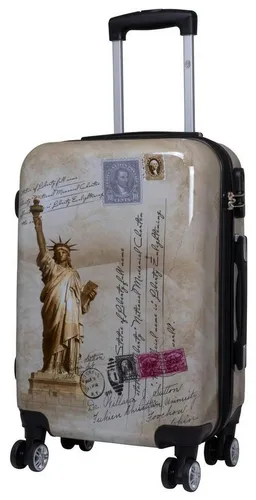 Warenhandel König Koffer Mehrfarbig New York medium in braun von Warenhandel König