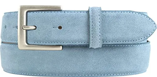 BELTINGER Veloursleder Gürtel 3,5 cm für Herren - Herren-Gürtel aus echtem Veloursleder, 35mm breit, mit antik-silberner Gürtelschließe. Hergestellt in Italien, bietet er hohen Tragekomfort und individuelle Anpassungsmöglichkeiten.