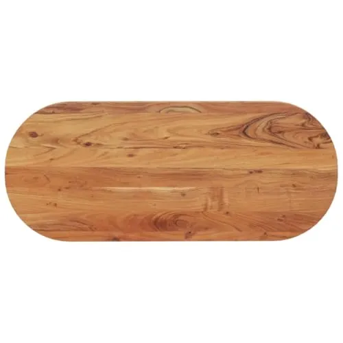 vidaXL Oval Tischplatte aus Akazienholz - Esszimmertische aus massivem Akazienholz, ideal zur Auffrischung deiner Tische. Unbehandelte Oberfläche ermöglicht individuelle Anpassungen und jedes Stück ist ein einzigartiges Unikat.