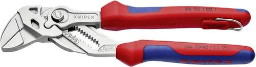 Knipex 86 05 180 T Zangenschlüssel 35mm 180mm - Zangen für präzise Montage - Glatte Backen verhindern Beschädigungen an Chromoberflächen und ermöglichen schnelles Greifen und Lösen von Schraubverbindungen.