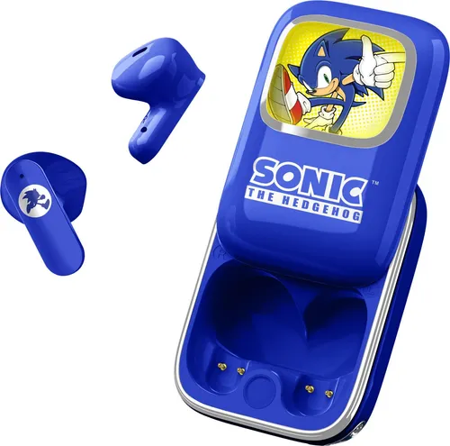 OTL Technologies Sonic the Hedgehog Slide Kopfhörer für Kinder - Blau - Kopfhörer mit erstklassiger Audioqualität und einzigartigem Sonic-Design, ideal für kleine Musikliebhaber und Fans der Videospielserie.
