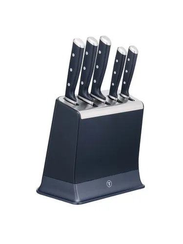 Tefal Messer-Set EverSharp Pro (Set, 6-tlg) - Messerset mit selbstschärfendem Messerblock, für stets scharfe Klingen aus deutschem Edelstahl – ideal für ein müheloses Kocherlebnis.