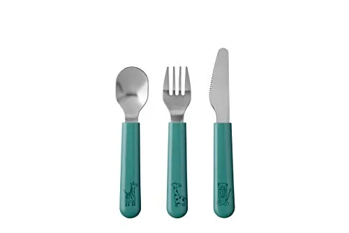 Kinderbesteck-Set Mepal Mio 3-teilig - deep turquoise