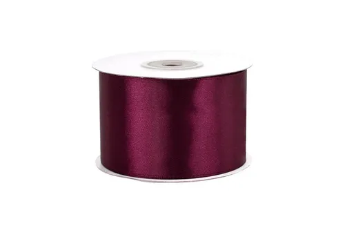Creativery Satinband, Satinband 50mm x 25m Rolle Weinrot / Bordeaux