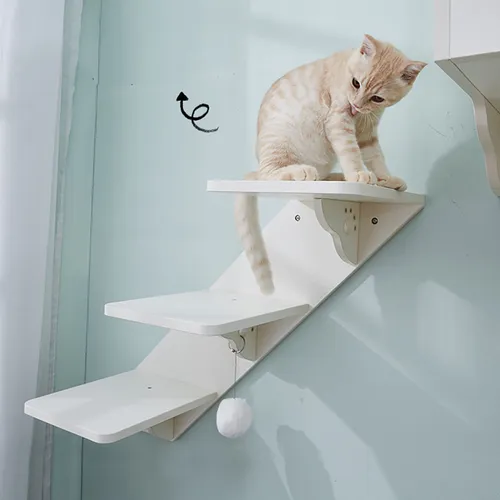 CatS Design Kletterwand große Katzen - Beige - Stabile Wandkratzbaum mit abnehmbaren Kratzmatten für optimalen Spielspaß. Hochwertige Verarbeitung und einfach zu montieren, ideal für aktive Katzen und stilvolle Wohnräume.