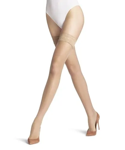 FALKE Damen Shelina 12 Den Stay-Ups in weiß von FALKE