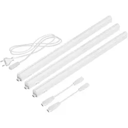 ledscom.de LED Unterbau-Leuchten Rigel 3er Set, 57,3cm, 790lm, warm-weiß - LED-Lampen mit flacher Bauweise, ideal für Küche und Werkstatt. Energieeffizient mit 790 lm bei nur 8,5 W. Flexibel erweiterbar durch Stecksystem SPIDER.