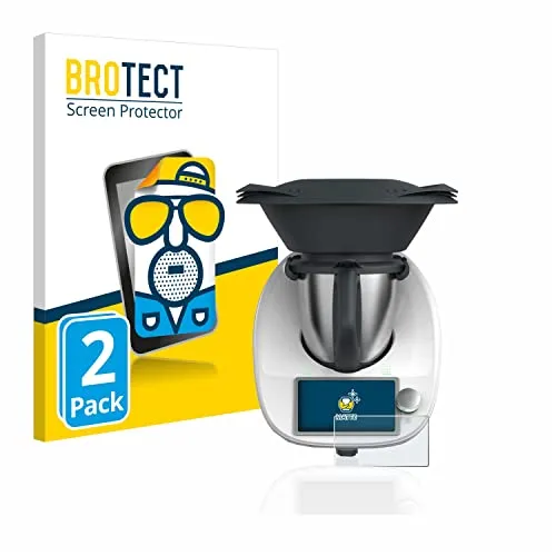 BROTECT Entspiegelungs-Schutzfolie für Vorwerk Thermomix TM6 (2 Stück) Matte Displayschutz-Folie, Anti-Reflex, Anti-Fingerprint