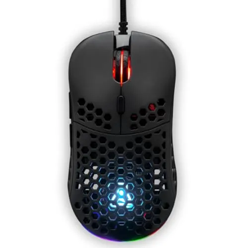 THE G-LAB - Kult Oxygen - Hochleistungs-Gaming-Maus mit Kabel 12.800 DPIMaximale Reaktionsfähigkeit, 100% anpassbares RGB, 6 programmierbare Tasten - PC/PS4/PS5/XBOX - Schwarz - Neu