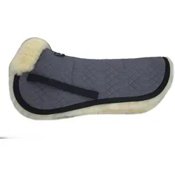 Engel Reitsport Sattelpad SAKIS1 - Sattelpad für Reiten, mit hochwertigem Lammfell und Baumwollsteppstoff für optimalen Komfort und Druckverteilung, ideal für Esel und Pferde.
