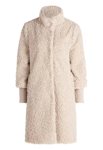 zero Damen Teddymantel mit Stehkragen 38, French Oak von Zero